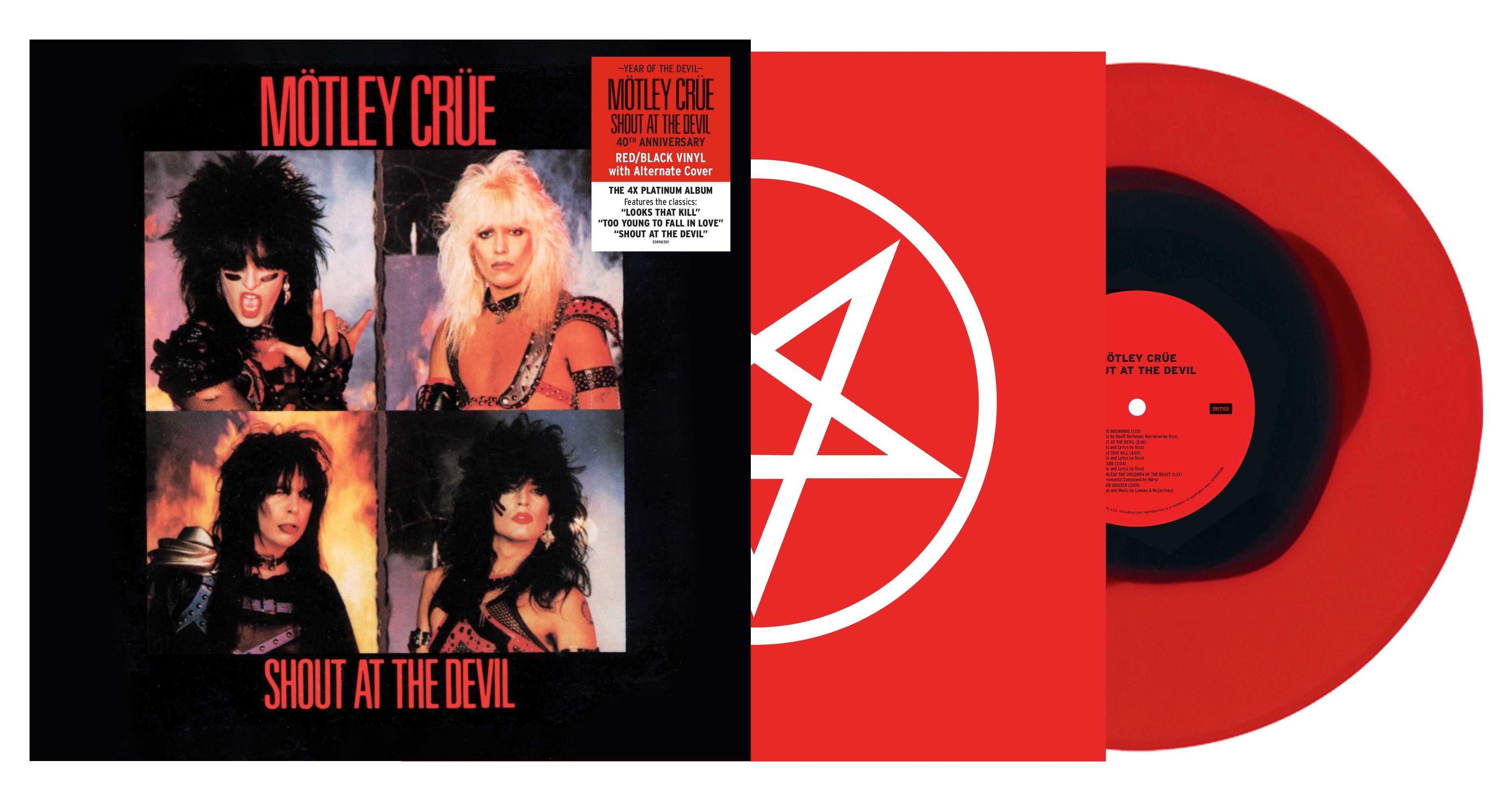 Motley Crue Shout At The Devil (40th Anniversary) (Red & Black Vinyl