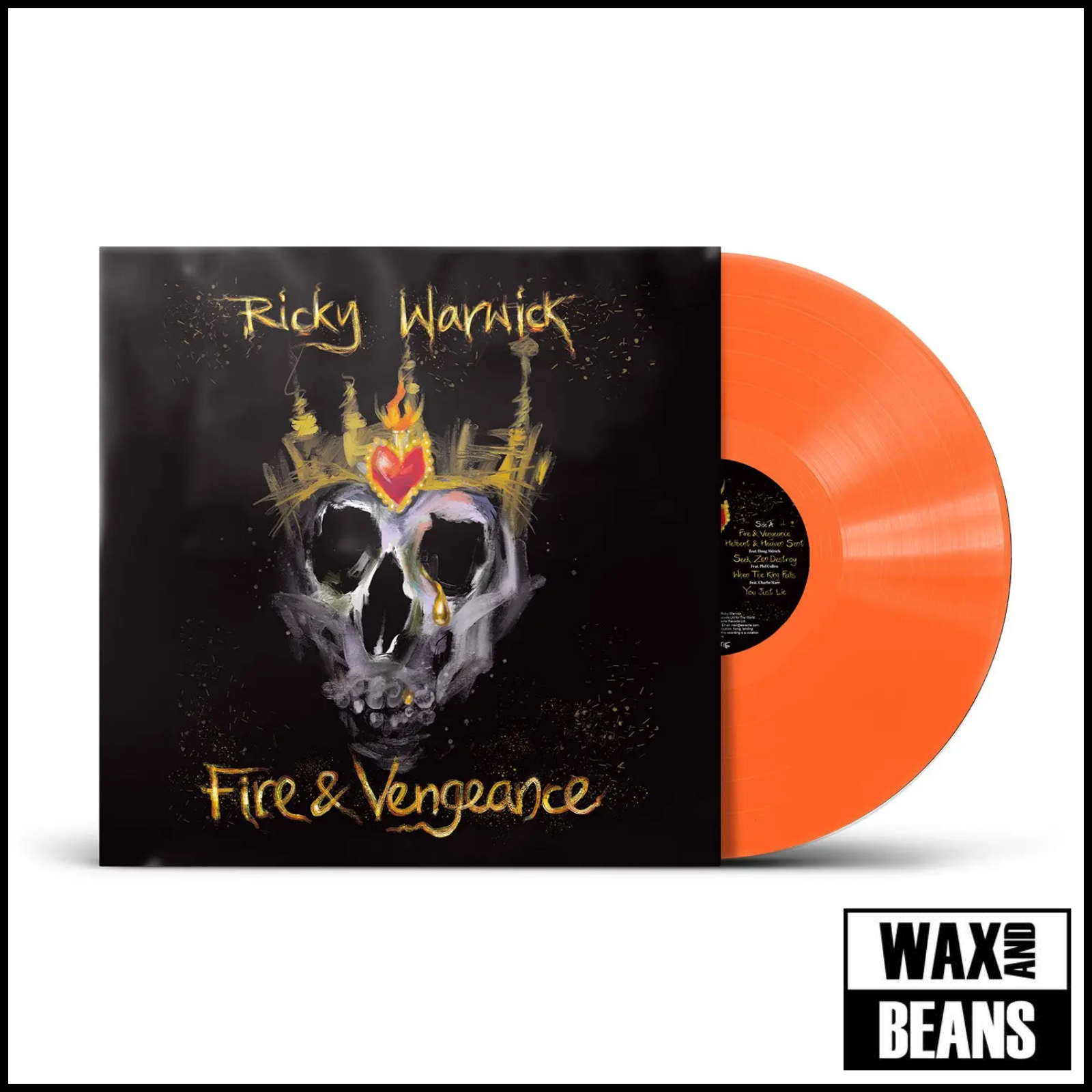 Ricky Warwick - Fire & Vengeance (Indies Orange Vinyl) – Wax and Beans