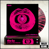 The K's - Pretty On The Internet - (Wax and Beans Alternate Sleeve + Berry with Black Splatter Vinyl w/ Magnetic Slice) (Signed & Numbered Slice) (Now Spinning 001) + Wooden Block Display Stand