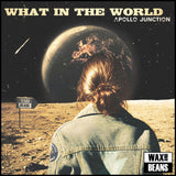 Apollo Junction - What In The World (Wax and Beans Exclusive Yellow & Black Splatter Vinyl) (Limited To 300 Copies) (Now Spinning 010) (Signed + Hand Numbered Magnetic Slice) + Wooden Block Display Stand