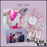 SLAG - Losing (Dinked Edition 388) (Clear With Pink & White Splatter + Mag + Signed & Hand-Numbered Photo)