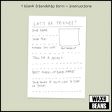 1000 Rabbits - Are We Friends Yet? EP (Dinked Edition 409) (12" Pearl Lagoon Vinyl + 5 A5 Friendship Forms + Blank Friendship Form) (Numbered)