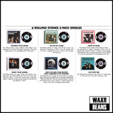 The Rolling Stones - 3 Inch Mini Bluetooth Turntable + 6 Singles