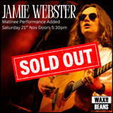 Jamie Webster - **Matinee** Live Show - 'Running Round The Sun' Ticket + Yellow LP + 7" w/ Signed Slice - Saturday 21st November - Doors 5:30pm
