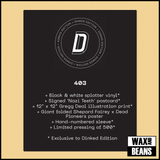 Dead Pioneers - Wagon Burner (Dinked Edition 403) (Black & White Splatter + Signed 'Nazi Teeth' Postcard + Art Print + Poster + Hand-Numbered Sleeve)