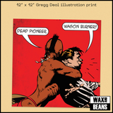 Dead Pioneers - Wagon Burner (Dinked Edition 403) (Black & White Splatter + Signed 'Nazi Teeth' Postcard + Art Print + Poster + Hand-Numbered Sleeve)