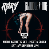 RØRY - Short In-Store Acoustic Set + Meet & Greet (Ticket + Blood Moon LP) - Saturday 12th September - Doors 7pm
