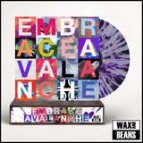 Embrace - Avalanche (Now Spinning 028) (Wax and Beans Exclusive Purple & Black Splatter Vinyl w/ Signed & Hand Numbered Slice) + Wooden Block Record Display Stand