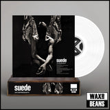 Suede - Antidepressants (White Vinyl) (Limited To 200 Copies) (Now Spinning 014) (Signed & Hand Numbered Magnetic Slice) + Wooden Block Display Stand