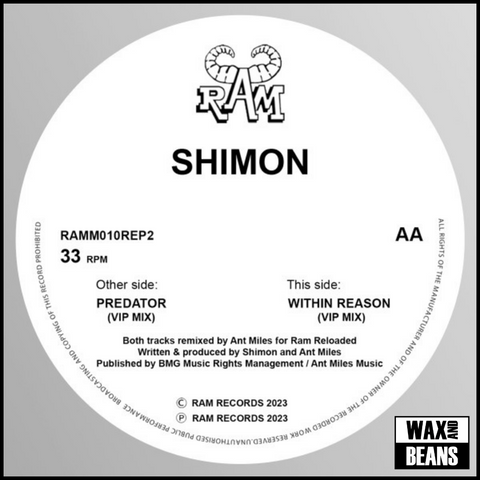 Shimon - The Predator / Within Reason (Ant Miles VIP’s) (12")