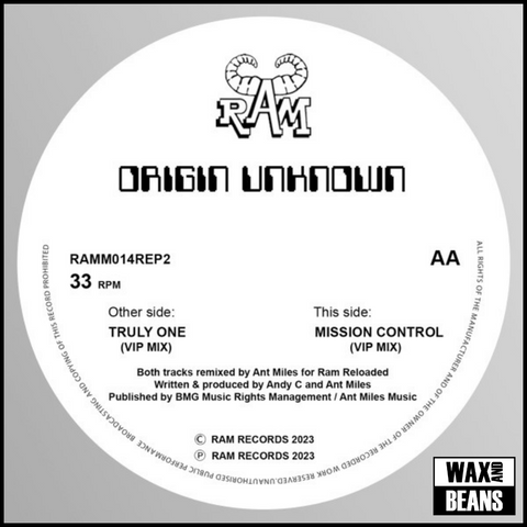 Origin Unknown - Truly One / Mission Control (Ant Miles VIP’s) (12")