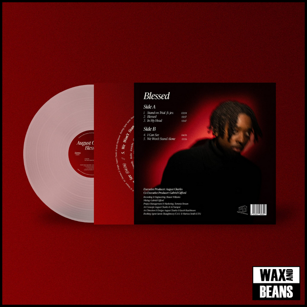 August Charles - Blessed EP (Wax and Beans Exclusive Crystal Clear Vinyl) Signed + Signed Set List