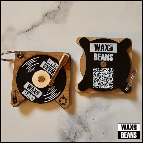 Wax and Beans Wooden Spinner Keyring - Limited to 100