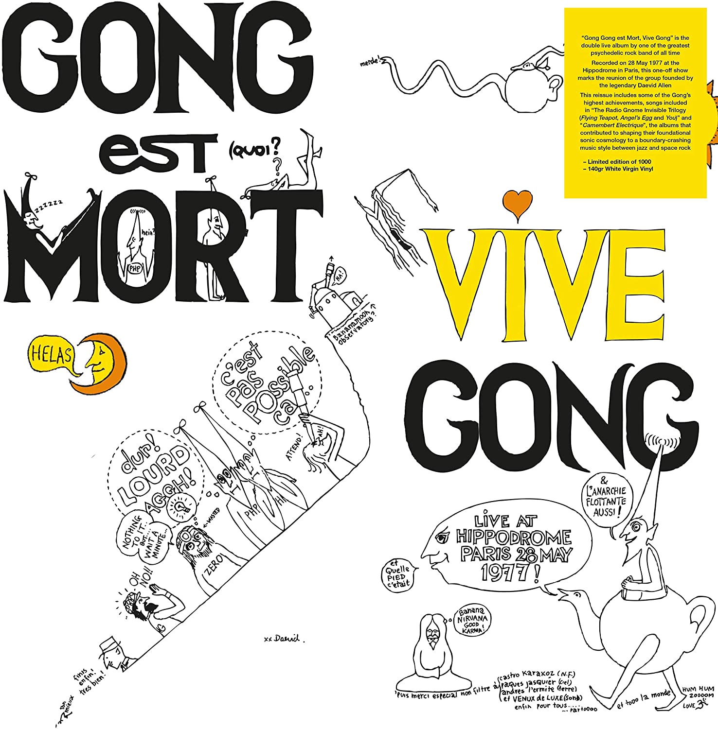 Gong - Est Mort Vive Gong (Limited Edition White Vinyl)