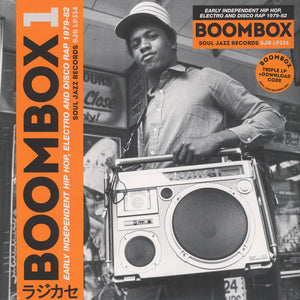 Various Artists: Boombox 1 (Early Independent Hip Hop, Electro And Disco Rap 1979-82) - Soul Jazz Records (3LP)
