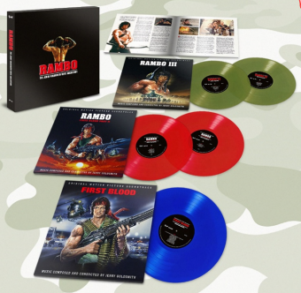 Jerry Goldsmith - Rambo: The Jerry Goldsmith Film Music Collection (5LP Red, Green & Blue Vinyl Boxset)
