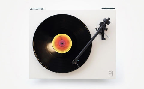 Rega Planar P1 Plus Turntable - Black / Red / White (Includes Lid)